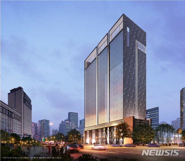 【서울=뉴시스】 럭셔리 펜트하우스 '펜트힐 논현' 투시도. 