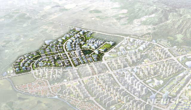 【홍성=뉴시스】충남 홍성 내포신도시 첨단산업단지 조감도.