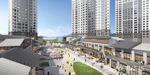 【서울=뉴시스】 탕정역 지웰시티몰 투시도. (제공 = 신영)