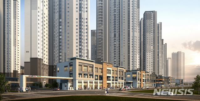 【서울=뉴시스】 탕정역 지웰시티몰 투시도. (제공 = 신영)