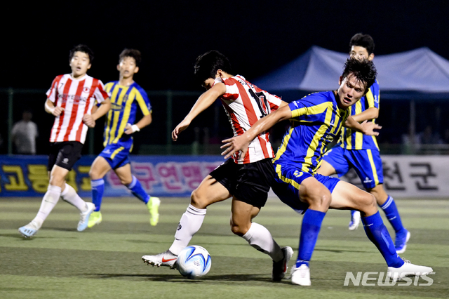 【합천=뉴시스】추계 한국고등학교축구연맹전 결승전. 2019.08.27. (사진=합천군 제공) photo@newsis.com