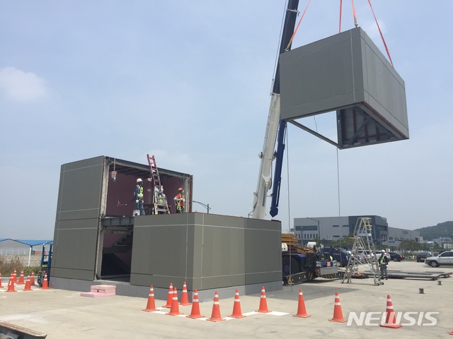【서울=뉴시스】프리패브 공법 적용 사례 : 옥탑구조물 (사진=포스코건설 제공)