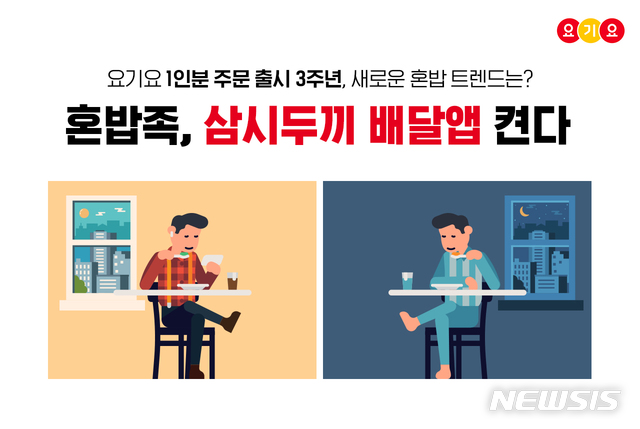 【서울=뉴시스】삼시두끼 혼밥족 일러스트