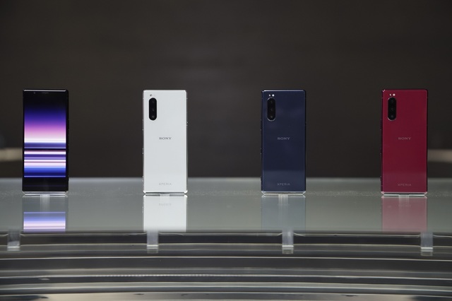 【베를린(독일)=뉴시스】 'IFA 2019'에서 공개된 소니의 엑스페리아 5(Xperia 5) 스마트폰.