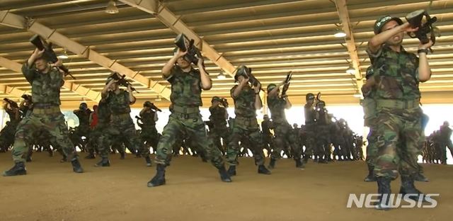 【서울=뉴시스】총검술 하는 육군 장병 (국방tv 캡쳐)