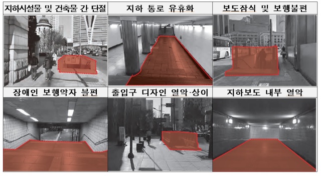 【서울=뉴시스】 서울 지하도 출입구 문제점. 2019.09.13. (사진=서울시 제공)