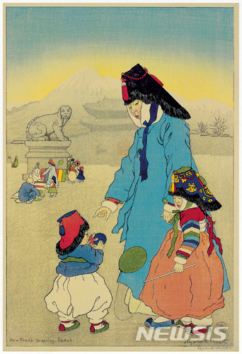  엘리자베스 키스의 판화 '정월 초하루 나들이'