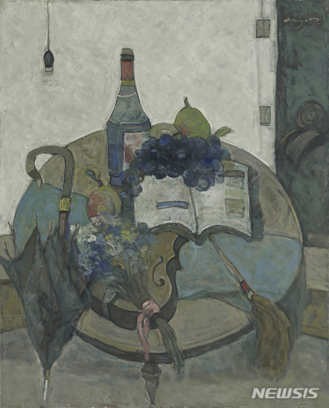 【서울=뉴시스】2019 KIAF 특별전 ‘한국근대회화,역사가 된 낭만', 권옥연(1923~2011), 정물 Still life 1960s, Oil on canvas, 93x72.5cm