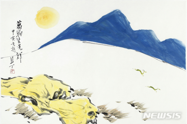 【서울=뉴시스】2019 KIAF 특별전 ‘한국근대회화,역사가 된 낭만', 박노수(1927~2013), 만물생광휘 Every living things, 1974 