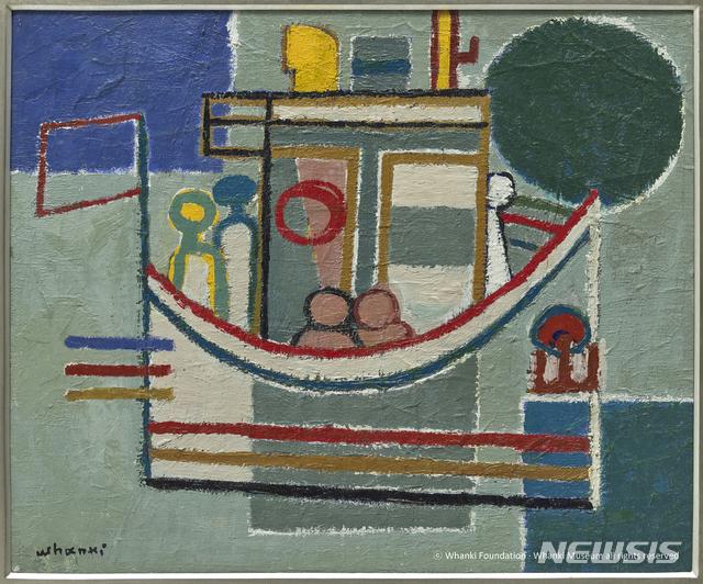 【서울=뉴시스】2019 KIAF 특별전 ‘한국근대회화,역사가 된 낭만' 김환기(1913~1974), 뱃놀이 Boating, 1950s, 