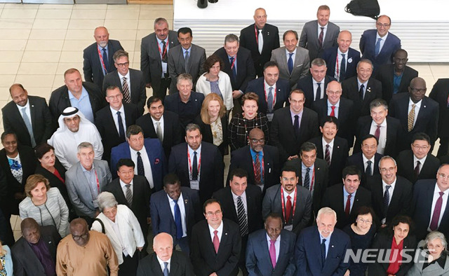 【서울=뉴시스】 김진아 기자 = 2019년 남아프리카공화국 케이프타운 국제컨벤션센터에서 열린 제42차 국제표준화기구(ISO) 총회 모습. 2019.09.22. (사진=산업통상자원부 제공) photo@newsis.com