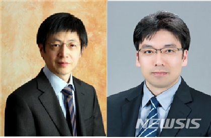 【서울=뉴시스】기초과학연구원 유전체 교정 연구단 김진수 단장 연구팀은 한양대 배상수 교수팀과 공동연구를 통해 ‘아데닌 염기교정 유전자가위가 특정한 위치에서 시토신 염기를 바꿀 수 있다는 사실을 최초로 입증했다. 왼쪽부터 김진수 단장, 배상수 교수. (사진/IBS 제공) photo@newsis.com