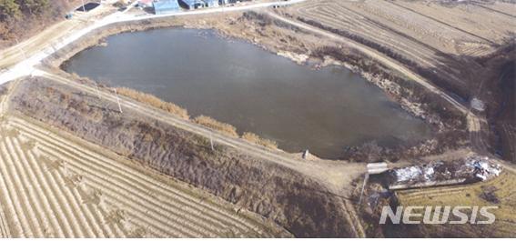 【청주=뉴시스】임선우 기자 = 청주시 청원구 북이면 작고나미 저수지 모습. 2019.09.25. (사진=청주시 제공) photo@newsis.com