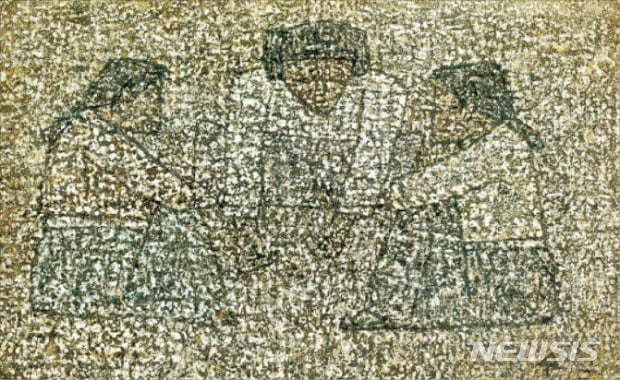 【서울=뉴시스】10월 5일 서울옥션 홍콩경매에 25억원에 출품된 박수근의 '공기놀이하는 아이들'. 