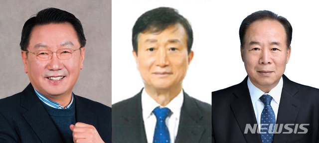 왼쪽부터 최태영 인터컴 대표이사, 전춘섭 세계투어 대표이사, 정후연 아름여행사 대표이사