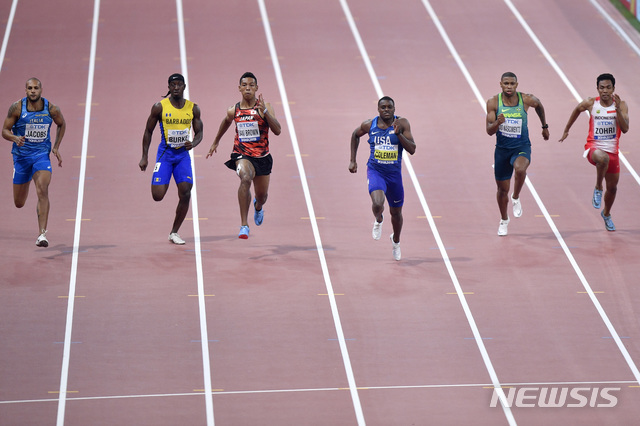 [도하=AP/뉴시스] 2019년 카타르 도하 세계육상선수권대회 경기 장면. 2019.09.27