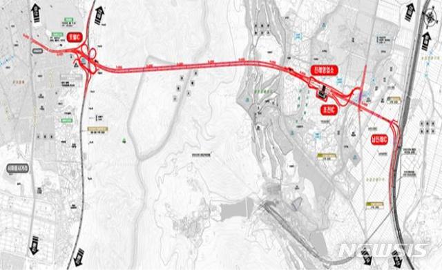 【김해=뉴시스】김상우기자= 경남 김해시는 창원과 김해를 잇는 최단 도로가 될 비음산터널 사업이 장기지연되자 정부재정사업으로 전환해 추진하고 있다고 2일 밝혔다. 2019.10.02 (사진=김해시 제공) photo@newsis.com