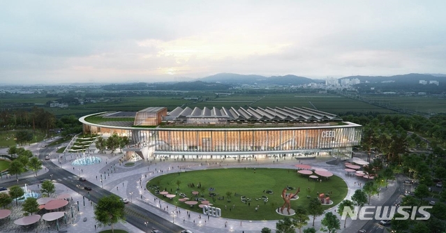 [청주=뉴시스]충북 청주전시관 건축설계 당선작 조감도. (사진=충북도 제공) photo@newsis.com