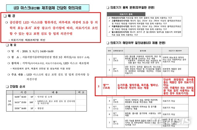 3년간 2천억 판 LED 마스크 업체들, 허위광고 '알고도 모른 척'