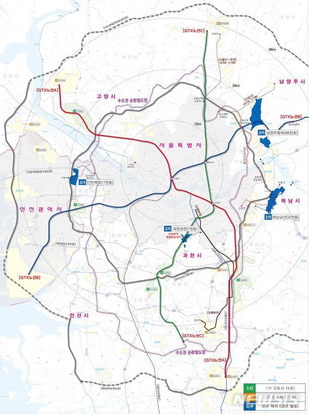 [3기신도시]하남·남양주 등 5곳 지구지정…3기 신도시 개발 '본궤도'