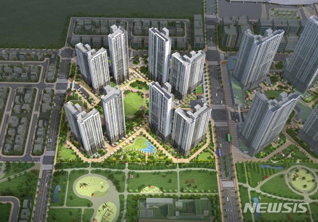 【아산=뉴시스】이종익 기자 = 충남 아산 탕정지구 지웰시티 푸르지오 2차 조감도. 2019.10.16. (사진=㈜신영아산탕정개발 제공). photo@newsis.com