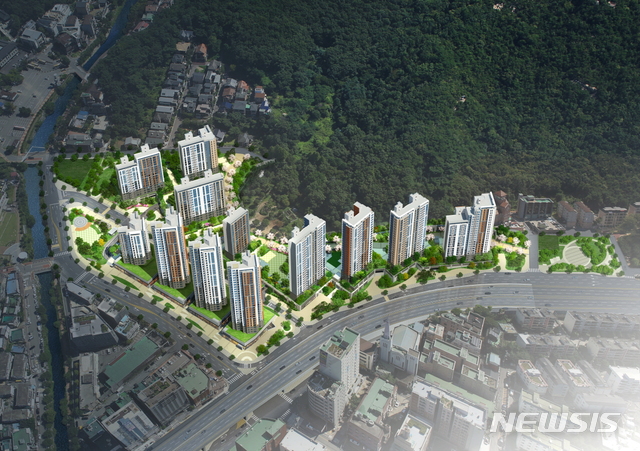 【서울=뉴시스】GS건설, 안양예술공원 주변 '아르테자이' 조감도. (제공 = GS건설)