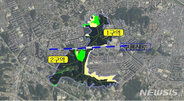 【청주=뉴시스】임선우 기자 = 충북 청주시 구룡공원 구역분할도. 2019.10.22. (사진=청주시 제공) photo@newsis.com