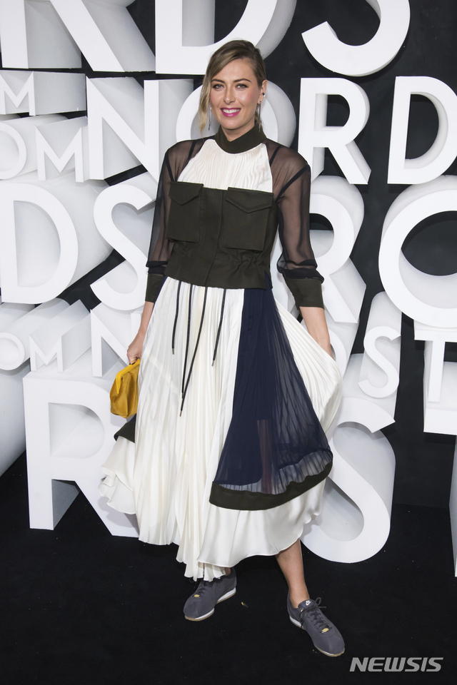 [뉴욕=AP/뉴시스] 마리아 샤라포바. 2019.10.23