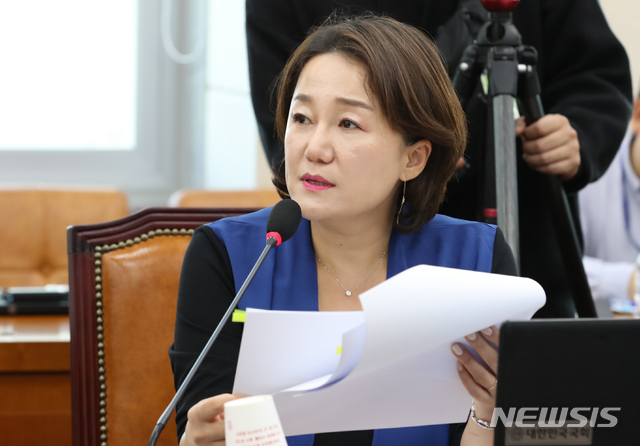 【서울=뉴시스】김명원 기자 = 이재정 더불어민주당 의원. 2019.10.24. kmx1105@newsis.com