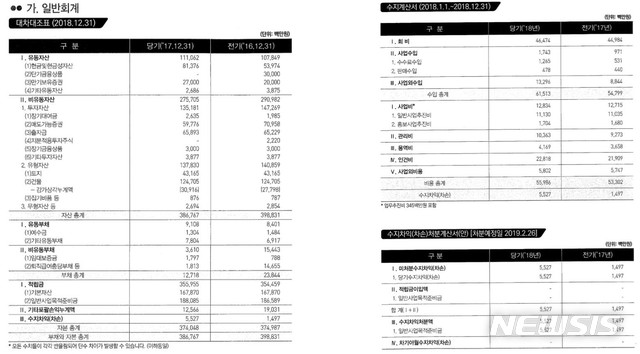 【서울=뉴시스】 2018년도 금융투자협회 결산보고 자료