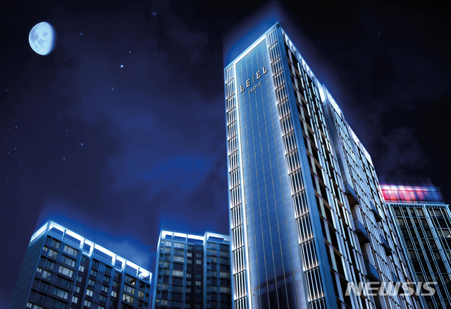 【서울=뉴시스】롯데건설 하이엔드 주거 브랜드 르엘(LE-EL) 측면 적용 모습. (사진=롯데건설 제공)