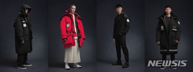 (사진=왼쪽부터 레졸루트 쓰리 인 원 파카, 엑스페디션 파카, 애쉬크포프트 후디, 스노우 만트라 파카 순. 삼성물산 패션부문 제공)