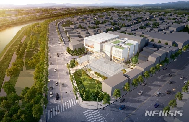 【청주=뉴시스】강신욱 기자 = 충북 청주시는 서원구 모충동 일대에 건립하는 청주시가족센터 건축설계 공모 당선작으로 신성종합건축사사무소가 응모한 작품을 선정했다. 사진은 당선작 조감도. 2019.10.29. (사진=청주시 제공) photo@newsis.com