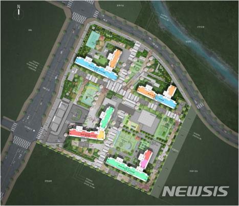【서울=뉴시스】하남감일 A7블록 단지 배치도(사진= 국토부 제공)