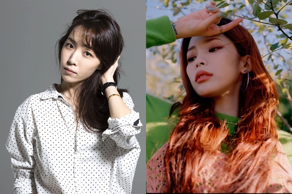 김이나(왼쪽), 헤이즈