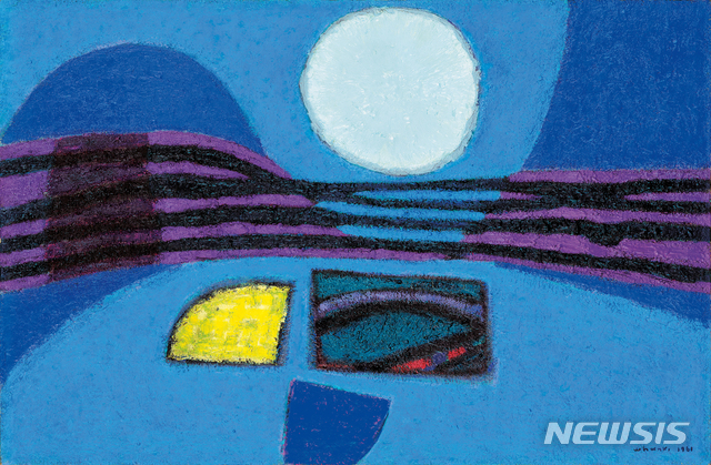 【서울=뉴시스】추정가 9억~10억6000만원, 김환기 '야상곡' Nocturne,oil on canvas, 65.1×100cm (40), 1961-1964signed on the lower right