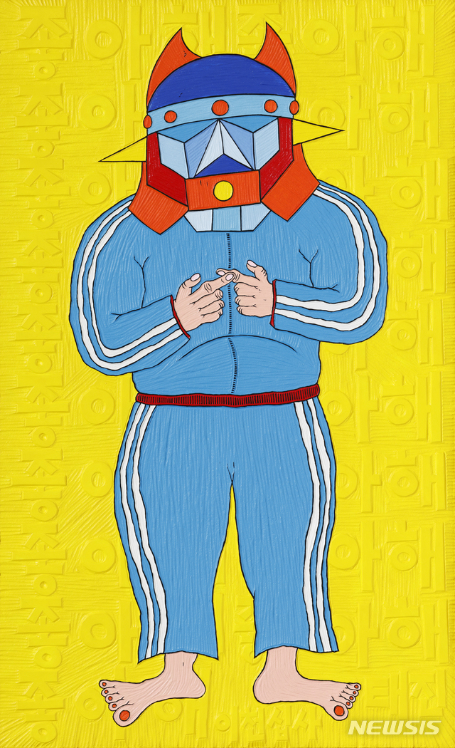 【서울=뉴시스】성태진_좋아해_acrylic and ink on embossedwoodpanel_80x50cm_2014