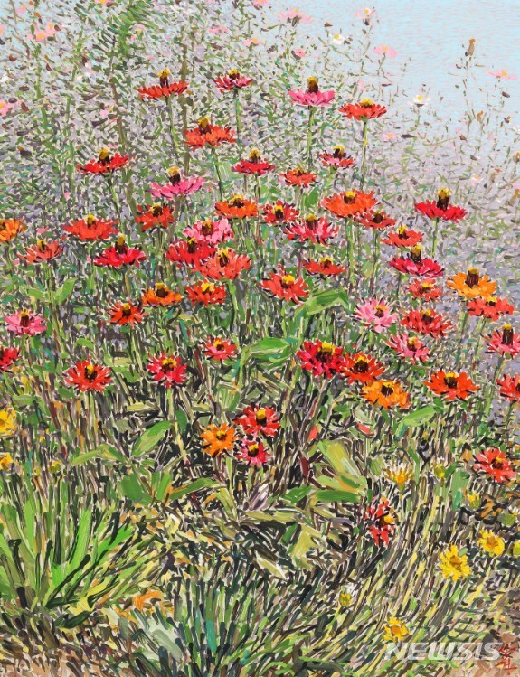 [서울=뉴시스] 김상원, 꽃밭1965두동.사진=노화랑 제공.photo@newsis.com 