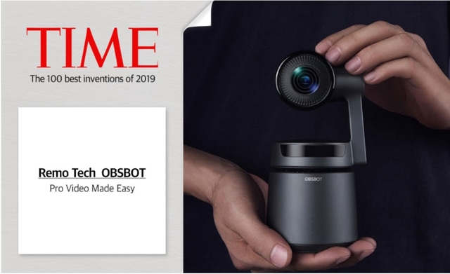 [서울=뉴시스] 1인 방송 시대를 위한 고성능 트래킹 카메라 '리모테크 옵스봇(OBSBOT)'.(사진출처: 옵스봇 페이스북) 2019.11.30.