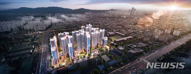 [서울=뉴시스] SK건설은 2일 인천 '남광로얄아파트 재건축사업'을 수주했다고 밝혔다. 사진은 인천 남광로얄아파트 재건축 사업 조감도. (제공 = SK건설) 2019.12.02.