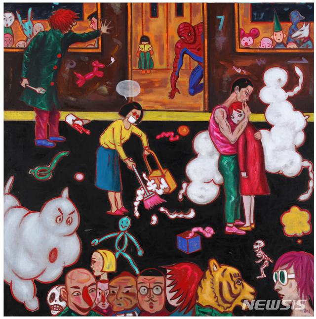 [서울=뉴시스] 박현주 미술전문기자= 제2회 한국작가상을 수상한 이흥덕 개인전이 서울 평창동 금보성아트센터에서 열리고 있다. 