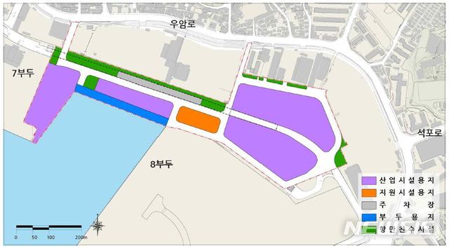   [부산=뉴시스] 허상천 기자 =  부산시와 부산항만공사(BPA)는 5일 부산 북항의 우암부두에서 전국 첫 해양산업클러스터 시범사업인 ‘부산항 우암부두 해양산업 클러스터 기반시설공사 착공식’과 함께 본격 개발에 착수한다.2019.12.05. (사진 = 부산시 제공) photo@newsis.com