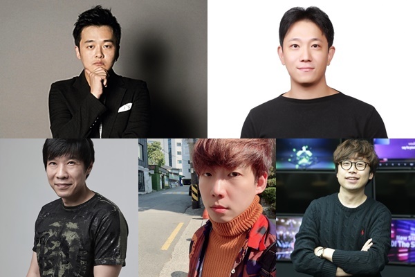 [서울=뉴시스] 위 왼쪽부터 시계방향 오윤환, 문상돈, 권해봄, 박진경, 김민종(사진=카카오M 제공)