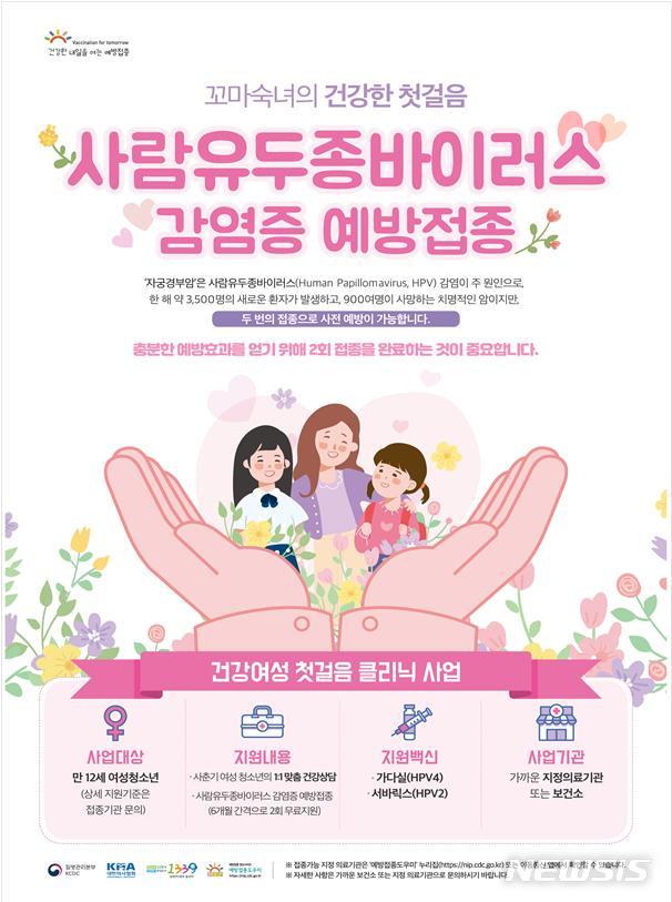 [세종=뉴시스]HPV 예방접종 홍보 포스터. 2019.12.12. (포스터=질병관리본부 제공)
