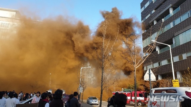 고양 대형 산부인과 병원서 불.(사진=SNS 캡쳐)