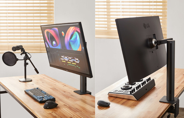 [서울=뉴시스] LG전자가 인체공학 설계를 적용한 'LG 울트라파인 에르고' 모니터 신제품을 공개한다. 이 제품은 증권거래, 영상편집, 음악작업 등 다양한 작업환경에서 편리하게 사용할 수 있다. (사진: LG전자 제공) 2019.12.19.