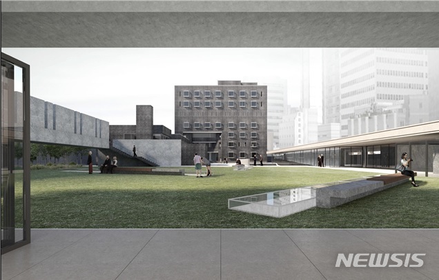 [세종=뉴시스] 민주인권기념관(가칭) 건립사업 설계 공모 최종 당선작. 사진은 좌측의 자유광장 및 치유의길. 2019.12.19. (자료= 행정안전부 제공) 