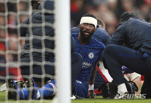 [런던=AP/뉴시스]첼시 수비수 안토니오 뤼디거. 2019.12.29 