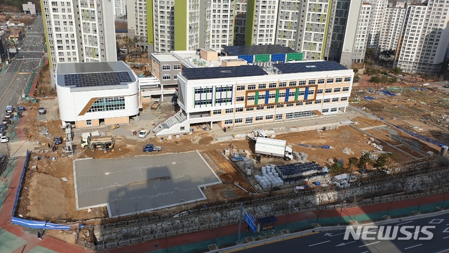 경남 창원 창북중학교 신축공사 현장