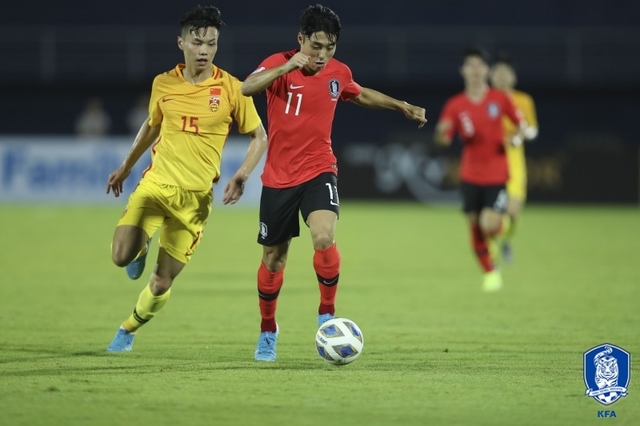 [서울=뉴시스]U-23 축구대표팀 이동준.(사진=대한축구협회 제공)